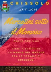 mercatini sotto il monviso 27 novembre 2016 crissolo