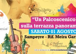 Un palcoscenico sulla terrazza panoramica a Meira Garneri